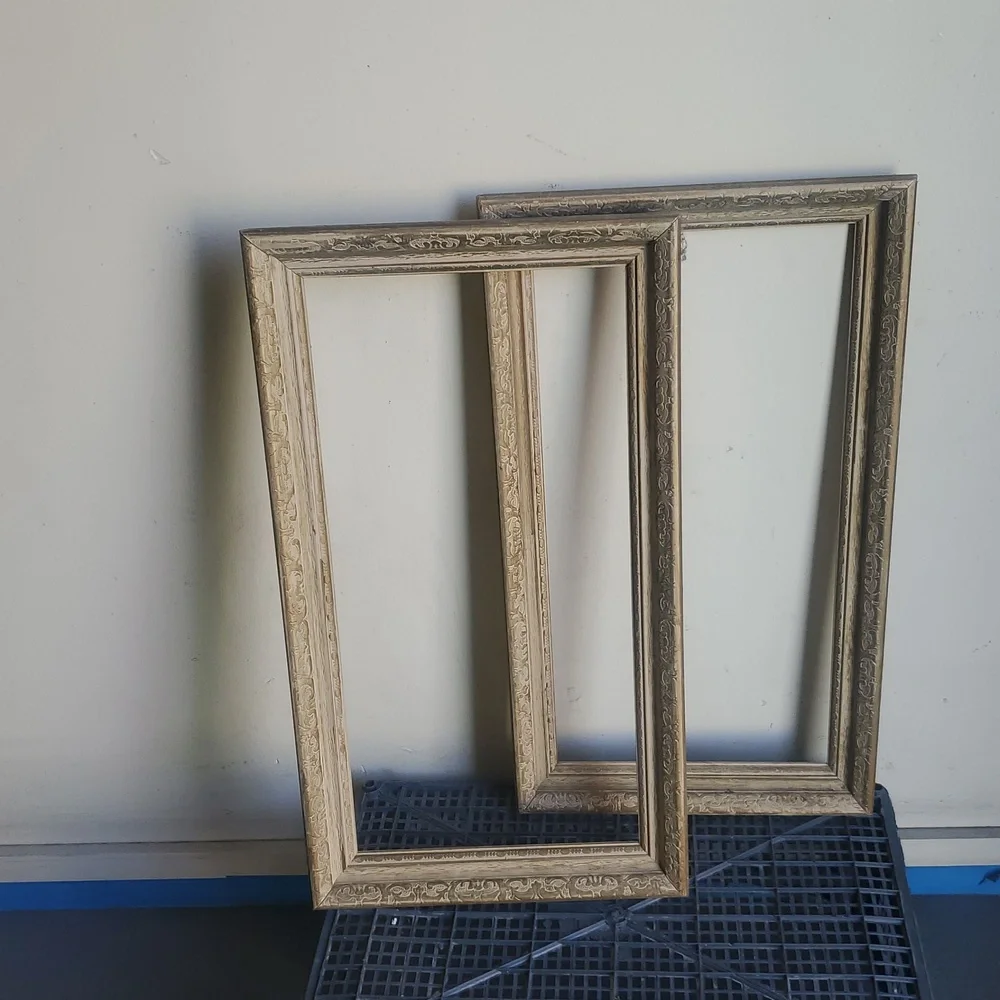 VTG Solid Wood Ornate Gold Gilt Picture Frame Only 2 15x27